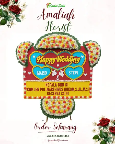 Papan Bunga Pernikahan Kopeng